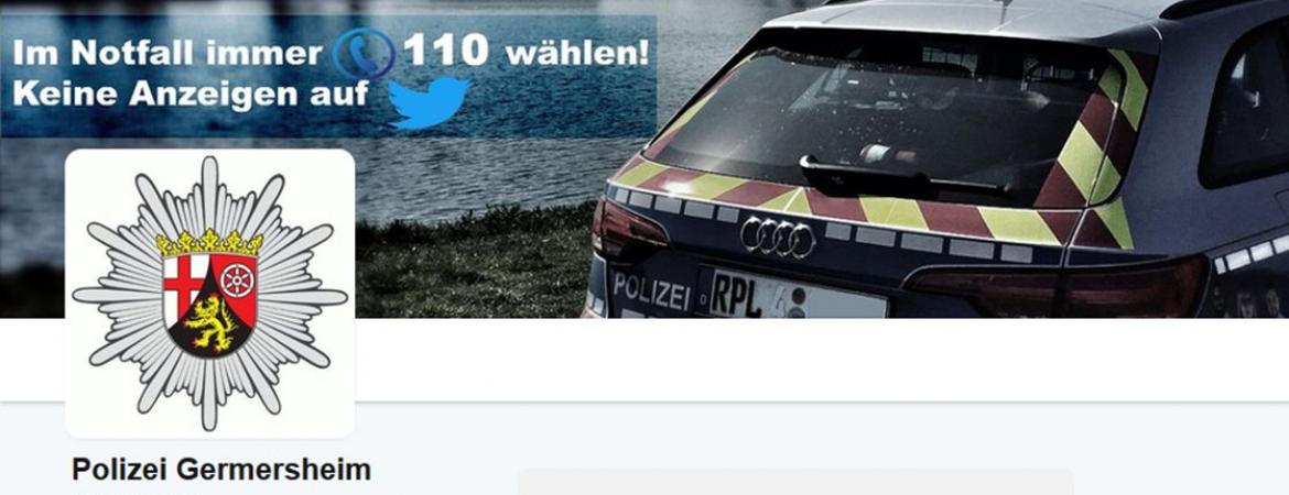 Polizei Germersheim, Twitter, Polizei twittert, Tweets der Polizei Germersheim
