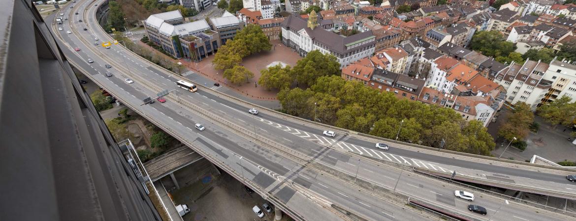 Verkehrsknotenpunkt Ludwigshafen